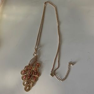 Lauren Conrad Gold and Pink Necklace